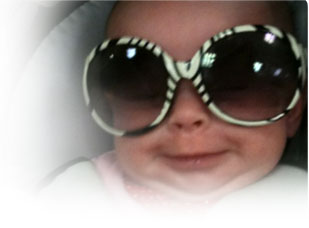 Baby in sunglasses.