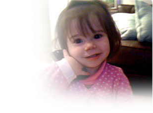 Little girl on phone/